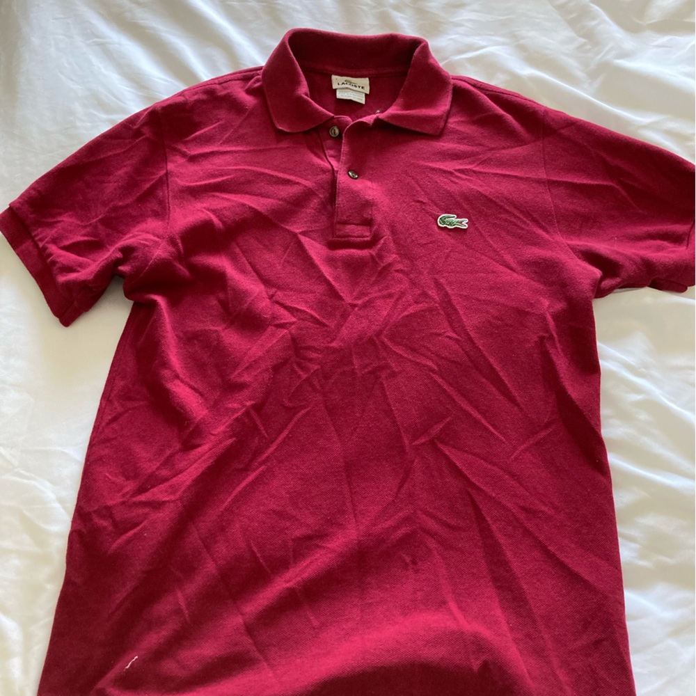 Lacoste Red Polo Size 3